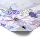 Lavender Wisteria Floral Arch Wedding Welcome Poster (Ecke)