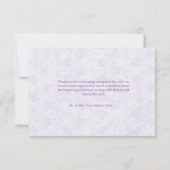 Lavender Wisteria Ribbon – Japanese-Inspired Dankeskarte (Rückseite)