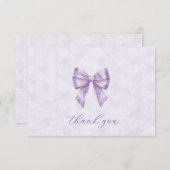 Lavender Wisteria Ribbon – Japanese-Inspired Dankeskarte (Vorne/Hinten)
