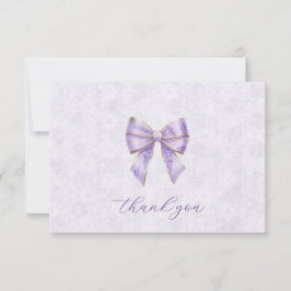 Lavender Wisteria Ribbon – Japanese-Inspired Dankeskarte