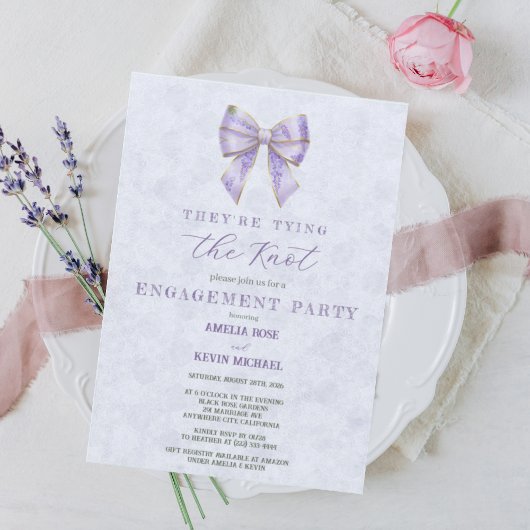 Lavender Wisteria Ribbon – Japanese-Inspired Einladung