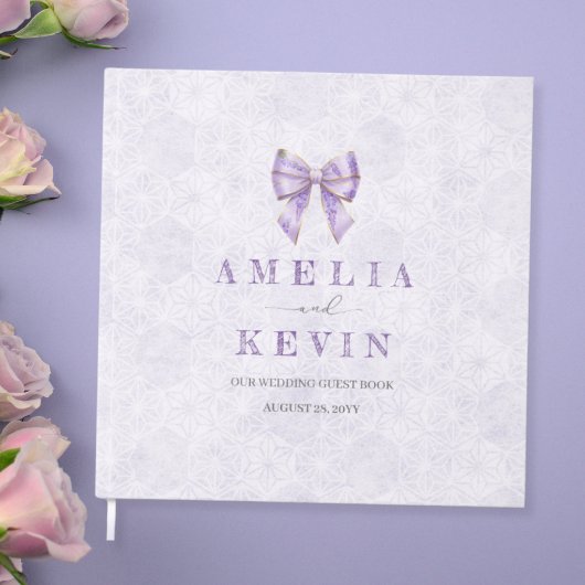 Lavender Wisteria Ribbon – Japanese-Inspired Gästebuch