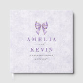 Lavender Wisteria Ribbon – Japanese-Inspired Gästebuch (Vorderseite)