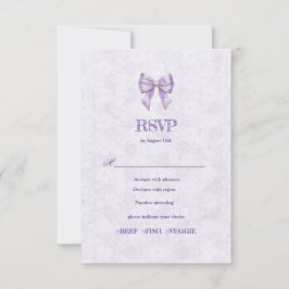 Lavender Wisteria Ribbon – Japanese-Inspired RSVP Karte