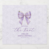 Lavender Wisteria Ribbon – Japanese-Inspired Schaumweinetikett (Einzelnes Label)