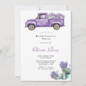Lavender Wisteria Truck Bachlorette Party Invites (Vorderseite)