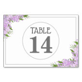Lavender Wisteria Wedding Tischnummer Card (Rückseite)