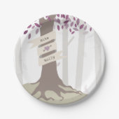 Lavender Woodland Wedding Pappteller (Vorderseite)