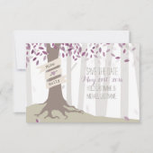 Lavender Woodland Wedding retten das Datum Save The Date (Vorderseite)