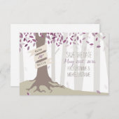 Lavender Woodland Wedding retten das Datum Save The Date (Vorne/Hinten)