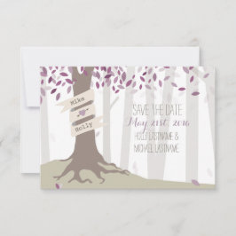 Lavender Woodland Wedding retten das Datum Save The Date