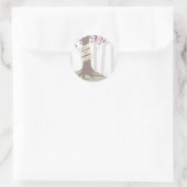 Lavender Woodland Wedding Runder Aufkleber (Tasche)