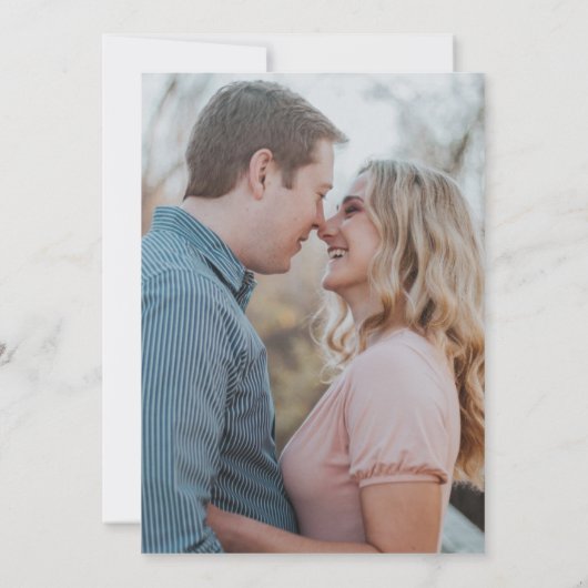 Lavender Wreath & Bow Monogram Wedding Foto Save The Date (Rückseite)