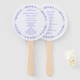 Lavender Wreath Floral Wedding Programs Fächer