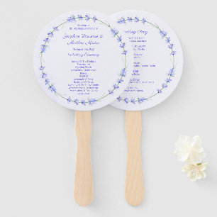 Lavender Wreath Floral Wedding Programs Fächer