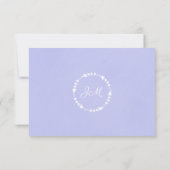 Lavender Wreath Monogram Wedding Reply Cards RSVP Karte (Rückseite)