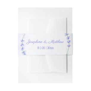 Lavender Wreath Personalisiert Wedding Einladungsbanderole