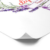 Lavender Wreath Strength Dignity Bible Verse Art Poster (Ecke)