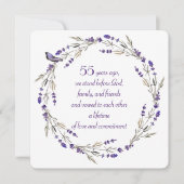Lavender Wreath zum 55. Jahrestag Einladung (Vorderseite)
