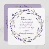 Lavender Wreath zum 60. Jahrestag Einladung (Vorne/Hinten)