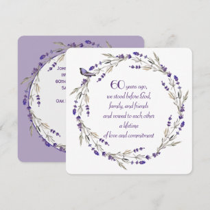 Lavender Wreath zum 60. Jahrestag Einladung