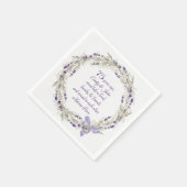 Lavender Wreath zum 75. Jahrestag Serviette (Ecke)