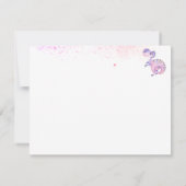 *~* Lavender Yellow Dragon Baby Boy Babydusche Dankeskarte (Rückseite)