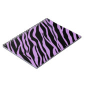 Lavender Zebra Striped Notizblock (Linke Seite)