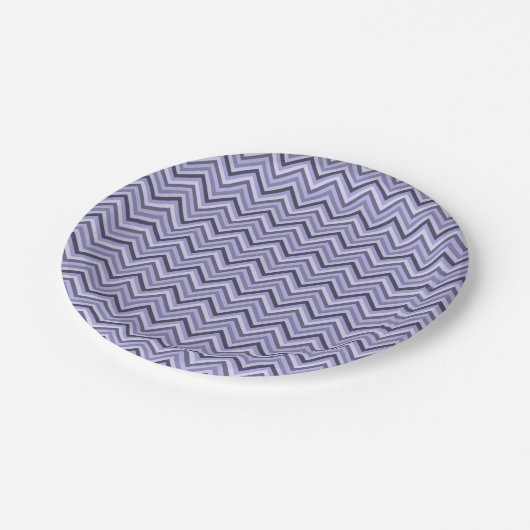 Lavender Zig Zags Pappteller (Schrägansicht)