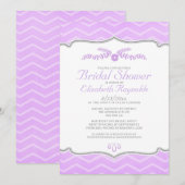 Lavender Zigzag Bridal Dusche Einladungen (Vorne/Hinten)