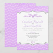 Lavender Zigzag Hochzeit Einladungen (Vorne/Hinten)