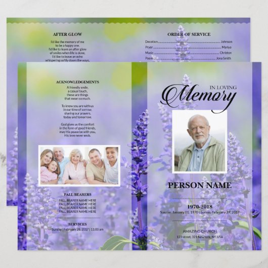 Lavenderbeervorlage (Vorne/Hinten)