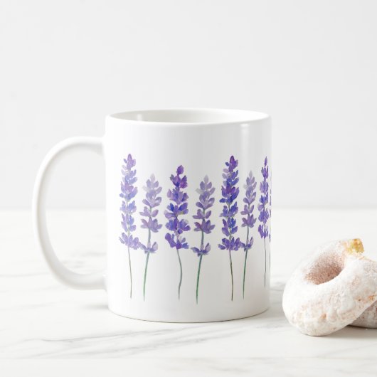 Lavenderblüten-Tasse Kaffeetasse (Mit Donut)