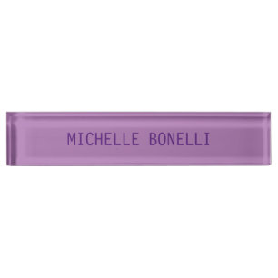 Lavenderfarbe Minimalistisch Schlicht Legible Mode Namensplakette