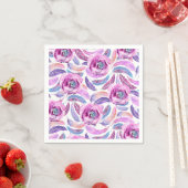 Lavenderfedern und Blume Serviette (Beispiel)