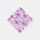 Lavenderfedern und Blume Serviette (Ecke)
