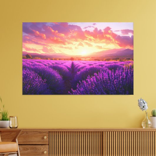 Lavenderfeld in der Provence Leinwanddruck (Insitu (Wohnzimmer))