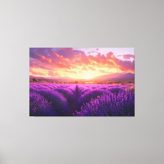 Lavenderfeld in der Provence Leinwanddruck (Vorderseite)