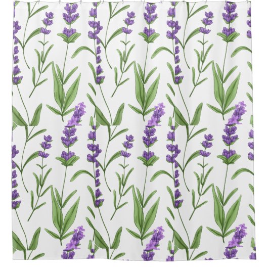 LAVENDERFELDER DUSCHVORHANG (Vorderseite)