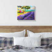 Lavenderfelder in Provence Aquarellbilder drucken Leinwanddruck (Insitu (Schlafzimmer))