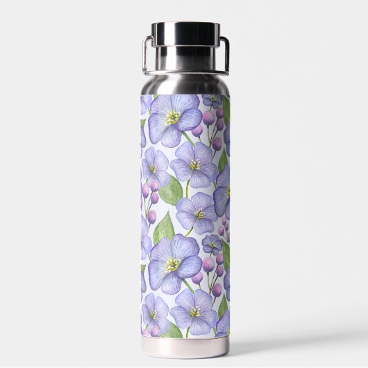 Lavenderfrühlingsblumen Bleibe Trinkflasche (Rückseite)