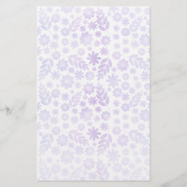 Lavenderhandgezeichnetes Blumenmuster Briefpapier
