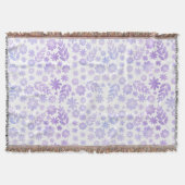 Lavenderhandgezeichnetes Blumenmuster Decke (Vorderseite)