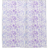 Lavenderhandgezeichnetes Blumenmuster Duschvorhang (Vorderseite)