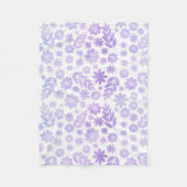 Lavenderhandgezeichnetes Blumenmuster Fleecedecke (Vorderseite)
