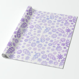 Lavenderhandgezeichnetes Blumenmuster Geschenkpapier