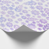 Lavenderhandgezeichnetes Blumenmuster Geschenkpapier (Ecke)