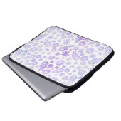 Lavenderhandgezeichnetes Blumenmuster Laptopschutzhülle (Vorne Knopf)
