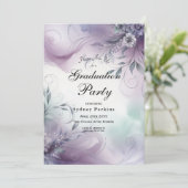 Lavendernebel und Aquarell Whispers-Abschluss Einladung (Stehend Vorderseite)