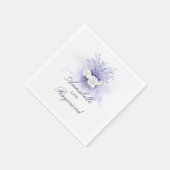 Lavenders Bouquet Watercolor Elegante Hochzeit Serviette (Ecke)